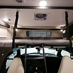 Cab-Over Bunk with Child Safety Net, Above Captain Chairs
 May Show Optional Features. Features and Options Subject to Change Without Notice.