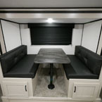 Booth Dinette with Storage Compartments in Both Booths. 

 May Show Optional Features. Features and Options Subject to Change Without Notice.
