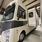 Exterior off-door side of Mirada35OS with slide out May Show Optional Features. Features and Options Subject to Change Without Notice.