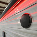 JBL Elite Exterior Speakers with LED Light Strip Shown on in Red.
 May Show Optional Features. Features and Options Subject to Change Without Notice.