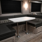 U-Shaped Dinette and Part of Jiffy-Sofa Shown.
 May Show Optional Features. Features and Options Subject to Change Without Notice.