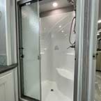 Fiberglass Shower, Glass Shower Door, Skylight Over Shower
 May Show Optional Features. Features and Options Subject to Change Without Notice.