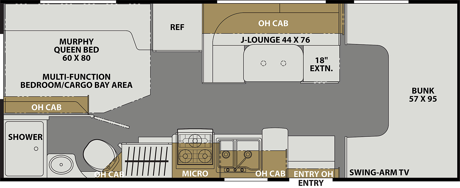 Freelander 22XG Chevy 3500 Floorplan