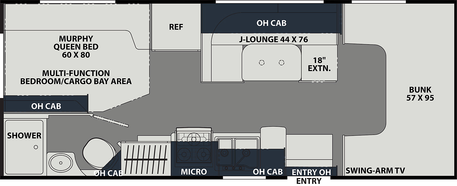 Leprechaun 220XG Chevy 3500 Floorplan