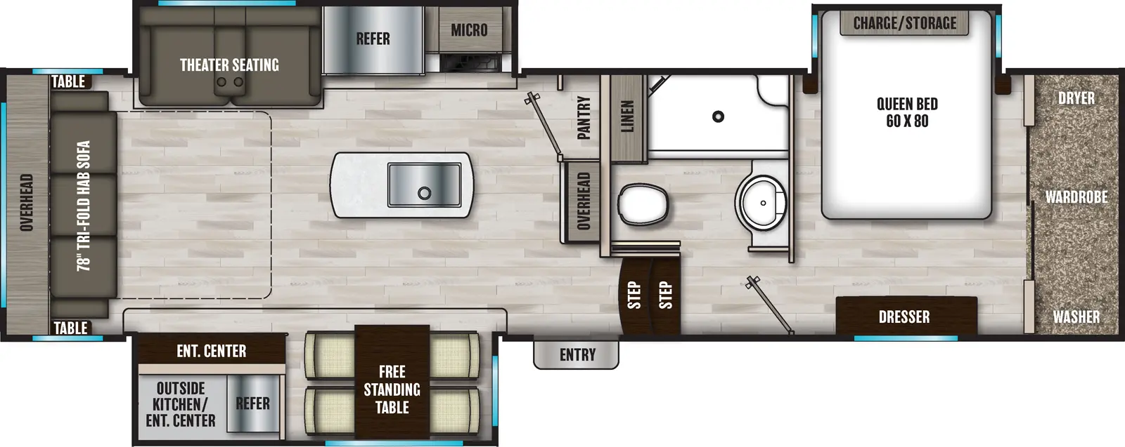 Chaparral 298RLS Floorplan