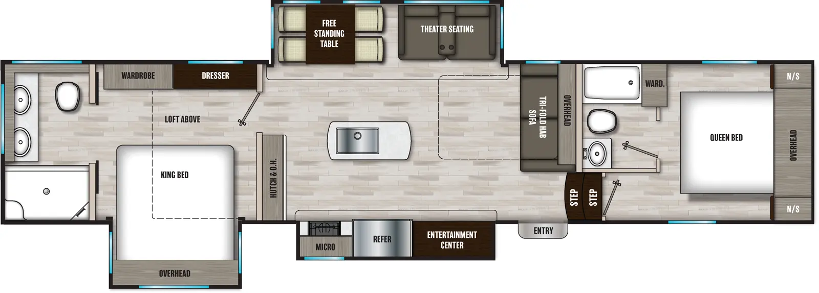 Chaparral 381DBL Floorplan