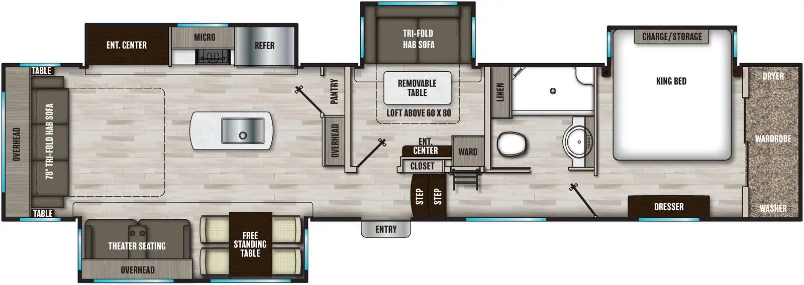 Chaparral 393MBX Floorplan